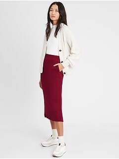 banana republic leopard skirt