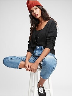 gap yellow cardigan