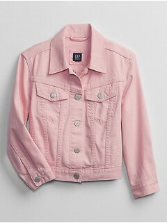 gap pink denim jacket