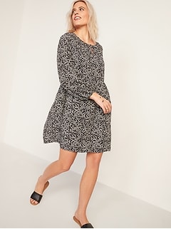 gray swing dress