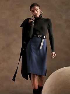 banana republic denim wrap skirt