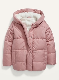 Oldnavy Sherpa Hooded Puffer Jacket for Girls