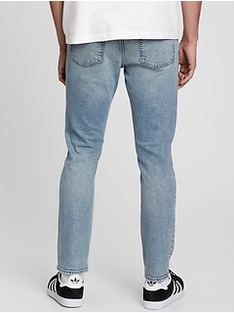 Gap Factory Men's Distressed Straight Taper Jeans with Washwell