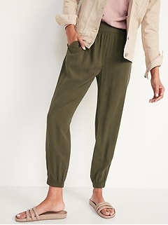 old navy khaki jogger pants