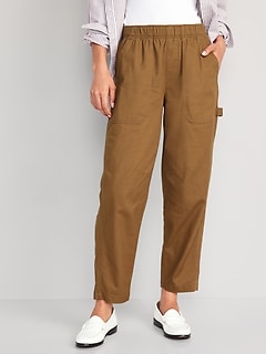 High-Waisted Slim Wide-Leg Cropped Utility Chinos For Women | Pants for  women, Womens chinos, Retro pants